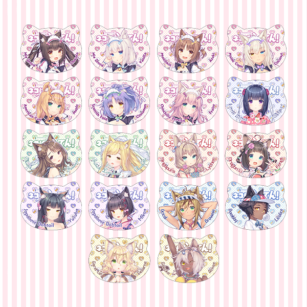 Featured image for “NEKOPARAITEN! Neko Can Badge (18) Set”